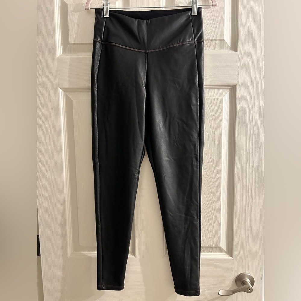 Athleta Leggings l Faux Leather l High Rise l Size S l Black l GUC